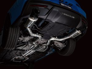 Ford Mustang Performance Exhaust - AWE Tuning - Cat Back Touring Edition - Dual Diamond Black Tips - `24-`27